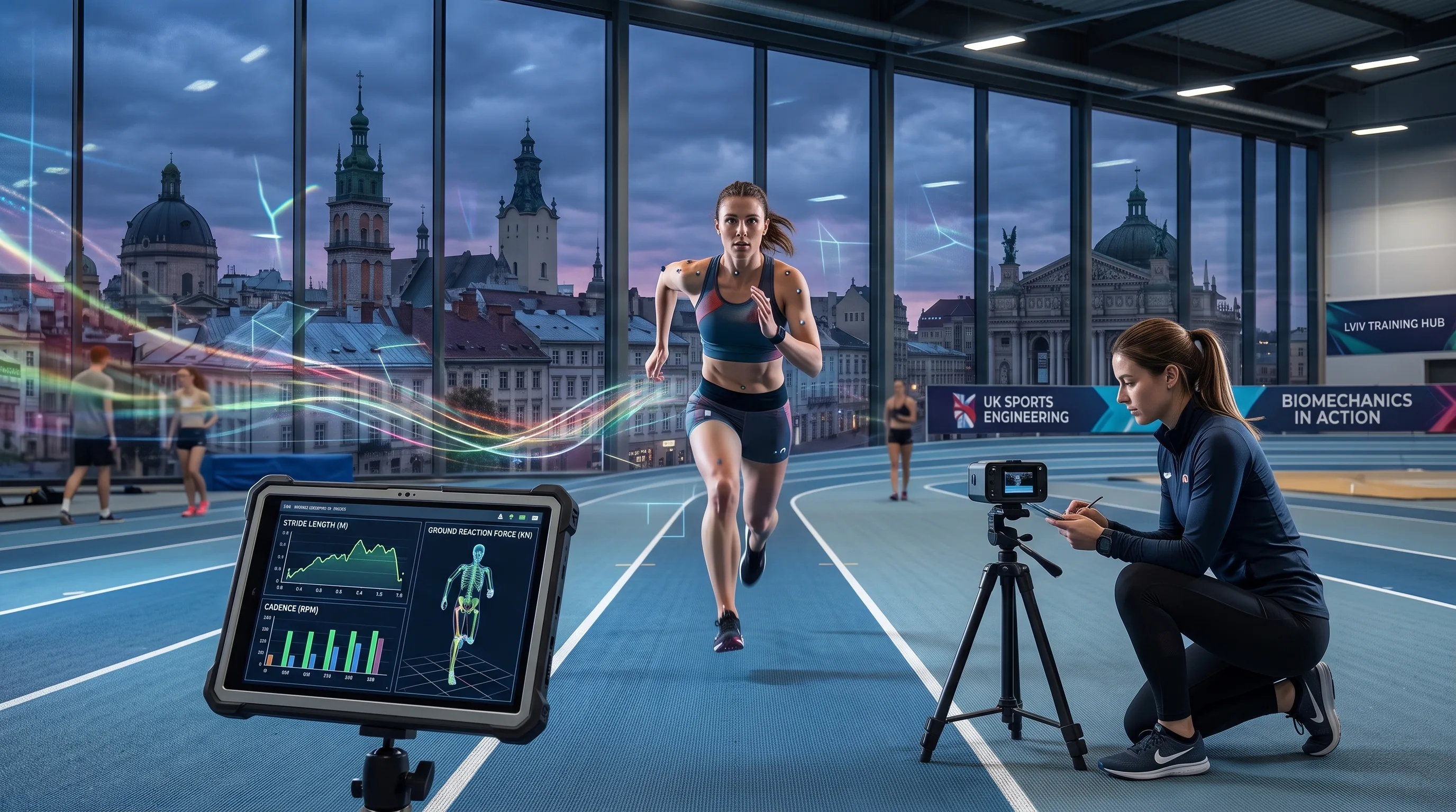 A depth camera recording a whole-body movement without markers