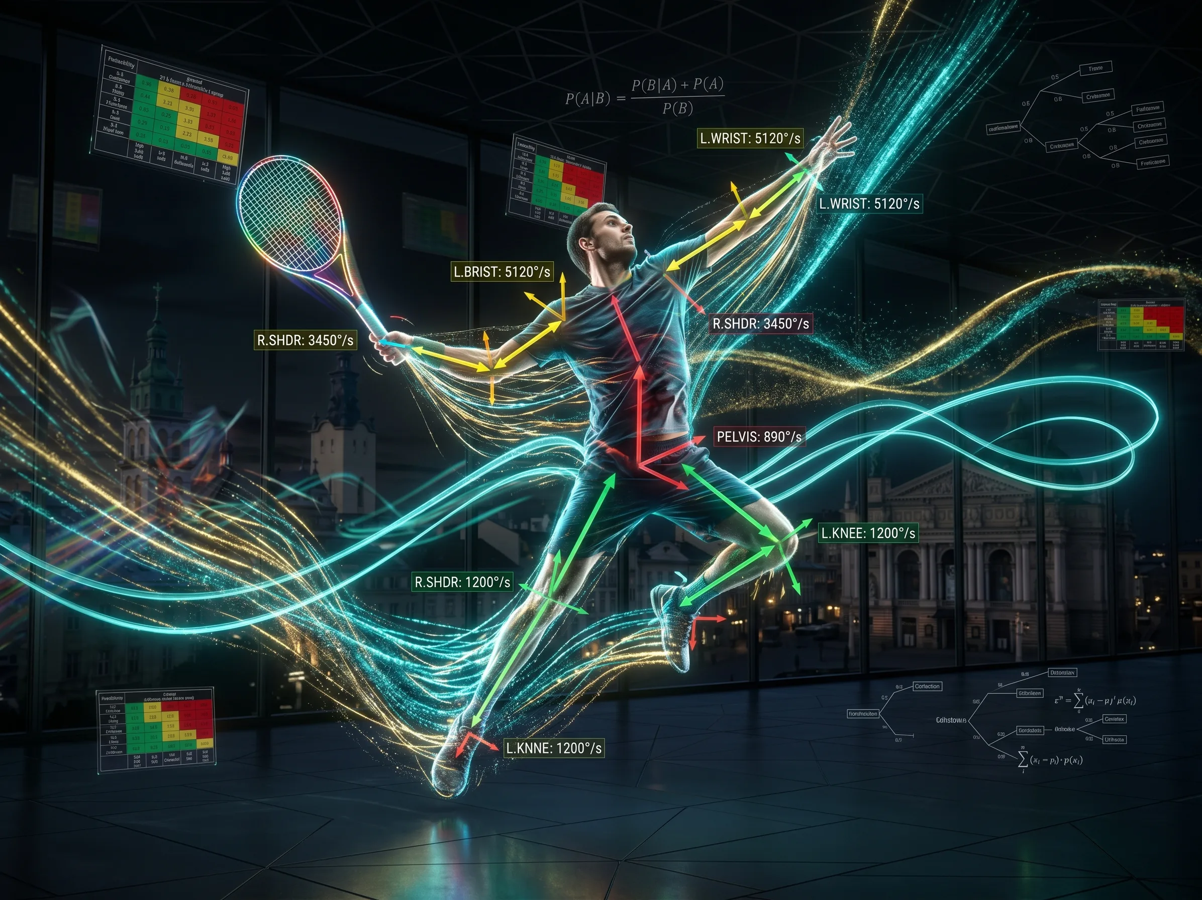 Live segment angles shown to a coach during training